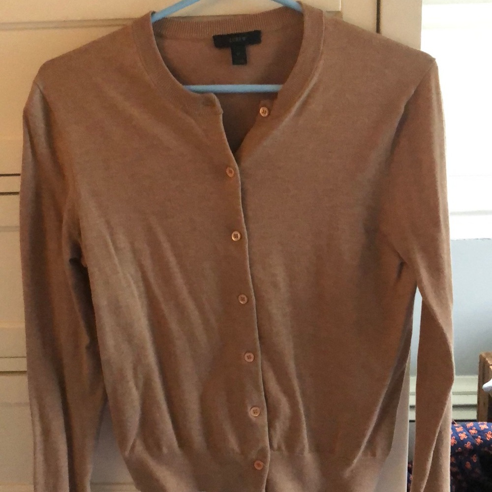 Brown JCrew cardigan